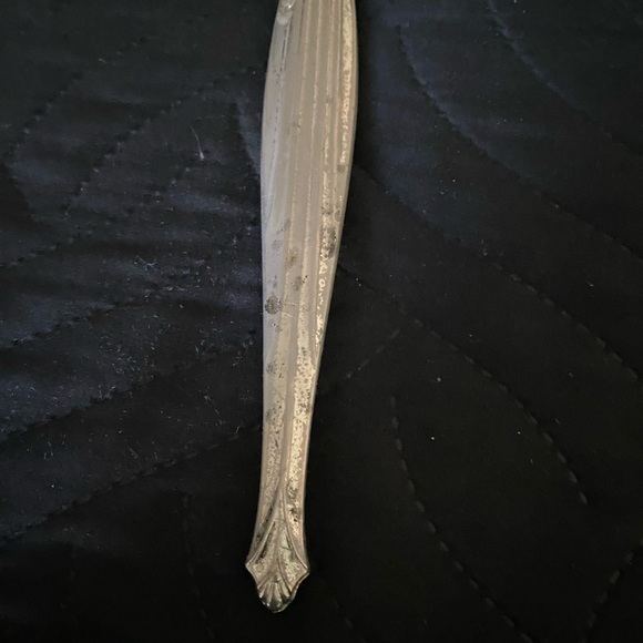 Vintage Antique Victorian Floral Hand MCM Mirror Gold Brass Silver Toned 14”x 5 - Picture 15 of 15